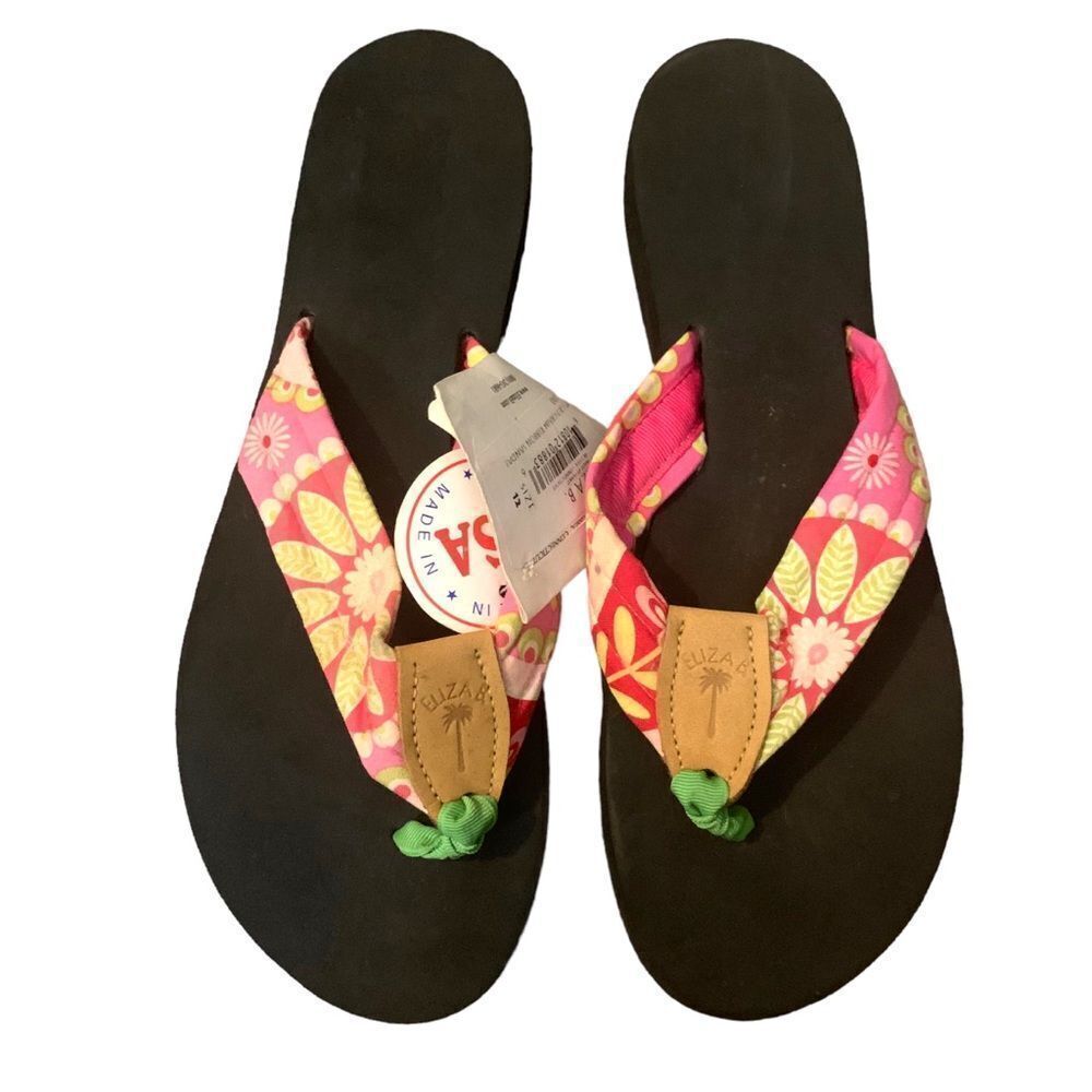 Roxy Women's Pink Floral Flip Flops